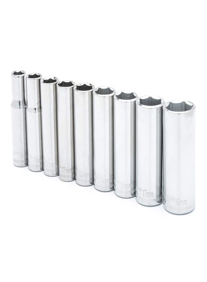 كريسنت طقم مقابس مترية عميقة من 6 نقاط، مقاس 3/8 بوصة، من كريسنت، 9 قطع - CSAS7N - Image 1