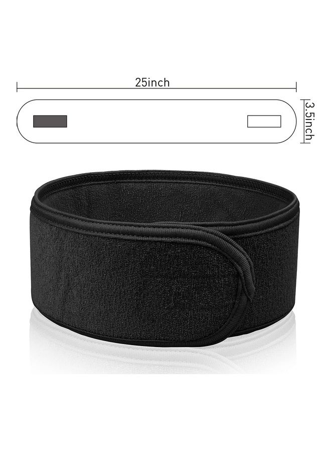 ZENHOME 2-Piece Cosmetic Headband Black - Image 2