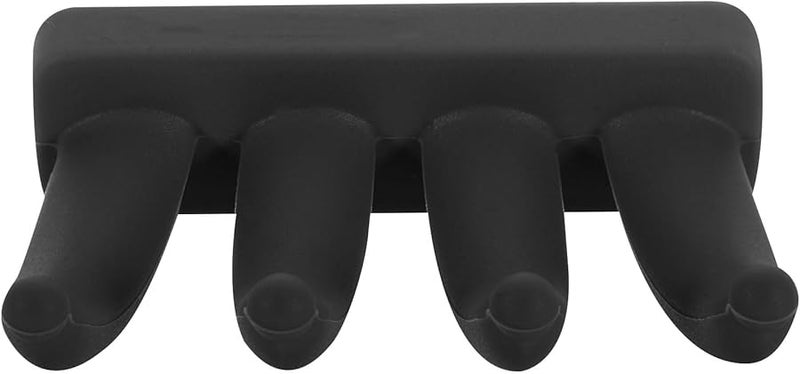 Black Silicone Self Adhesive Hooks Wall Mounted No Drilling For Bathroom Kitchen Home Organization - Image 1