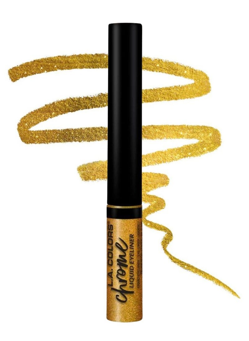 LA Colors L.A. Colors Liquid Eyeliner Matte, Chrome and Holographic Chrome Liquid Gold 5ml  - Image 1