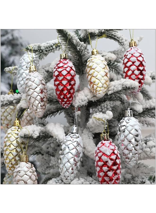 The Bros The Bro Decorated Pine Cone Baubles – Christmas Tree Decorations Pack of 5 (golden) - Image 4