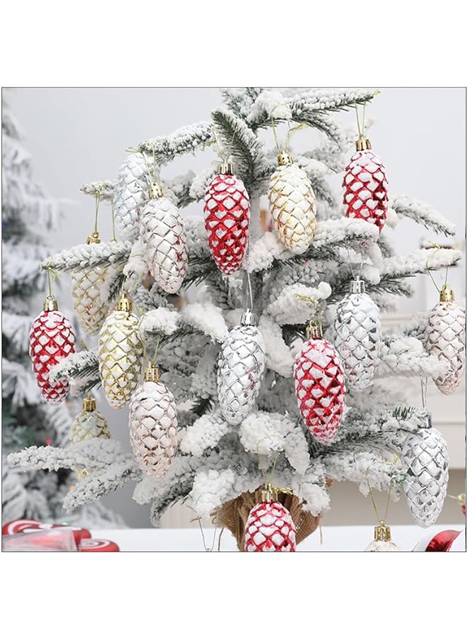 The Bros The Bro Decorated Pine Cone Baubles – Christmas Tree Decorations Pack of 5 (golden) - Image 3
