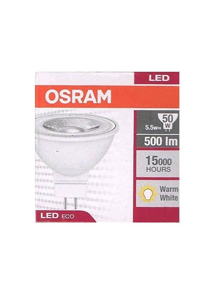 أوسرام مصباح كشاف LED ECO MR16 من أوسرام GU5.3 أبيض دافئ 2700 ك - عبوة من 10 قطع  - Image 2