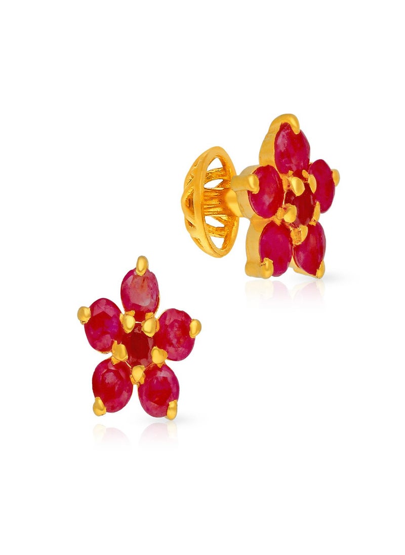 Malabar Gold and Diamonds 22 Carat 916 Purity Precia Gemstone Earrings PGNKID014ER1Y  - Image 1