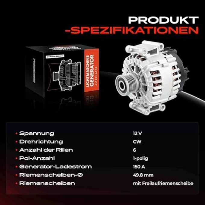 Frankberg Alternator Compatible with W204 2011-2014 C204 2011-Heute S204 2007-2014 W212 2009-2016 A207 2010-2016 C207 2009-2016 S212 2009-2016 B906 2006-Present Superb II 3T5 2009-2015 - Image 4