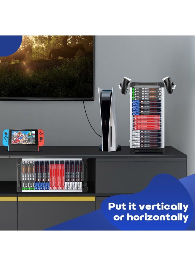 Nargos Video Game Storage Tower for PS5/ PS4/ PS3/ PS2/ Xbox One/Xbox 360 and Xbox Series X/S/Wii and Switch Game Cases, DVD and Blu-Ray Disks Organizer (23 PCS) - Image 4