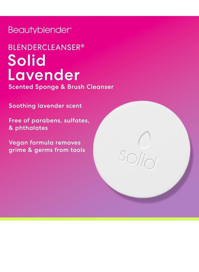 beautyblender Beautyblender® | Blendercleanser® Solid Lavender Makeup Sponge & Brush Cleanser + Silicone Scrub Mat, Cleansing Tool & Scented Makeup Sponge Cleaner, Vegan, Cruelty Free, Made in the USA, 1 oz - Image 4