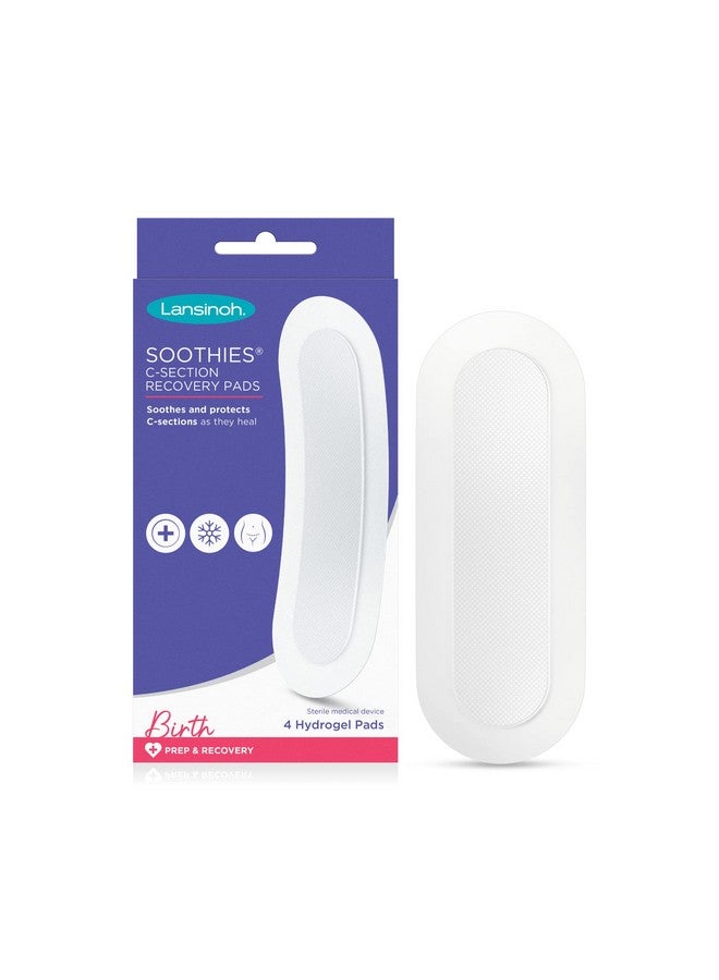 Lansinoh وسادات التعافي بعد العملية القيصرية - أساسيات ما بعد الولادة - 4 وسادات معقمة توفر راحة تبريد لمنطقة الندبة - ضروريات التعافي بعد العملية القيصرية - رائعة لسجل المواليد - Image 1