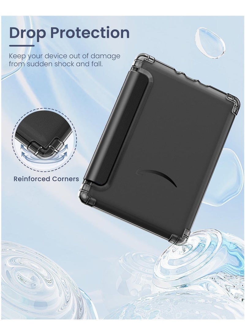 SYOSI Case for 6" Kindle (11th Generation, 2022 Release), Ultra Clear Soft Flexible Transparent TPU Back Shell with Auto Wake/Sleep, Light Cover for Kindle 11th Generation 2022, Black - Image 3