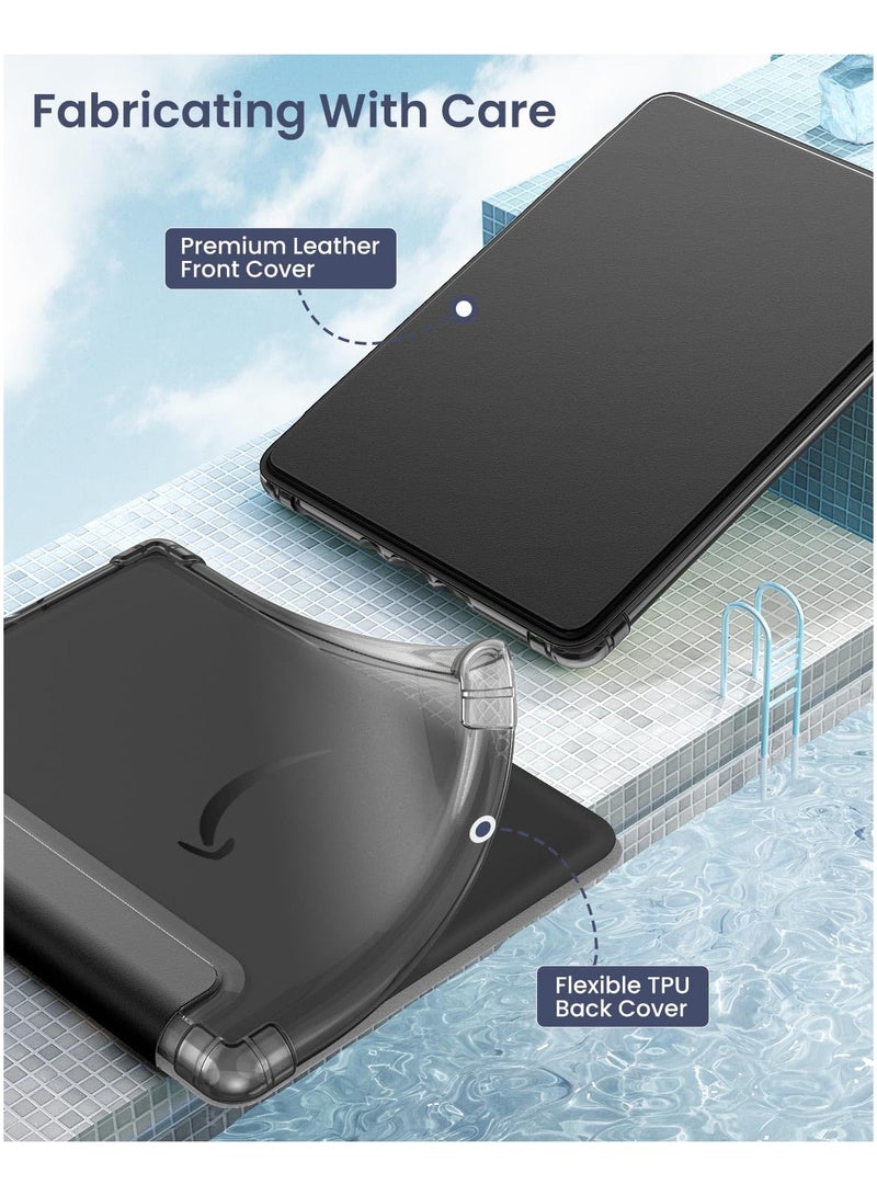 SYOSI Case for 6" Kindle (11th Generation, 2022 Release), Ultra Clear Soft Flexible Transparent TPU Back Shell with Auto Wake/Sleep, Light Cover for Kindle 11th Generation 2022, Black - Image 4