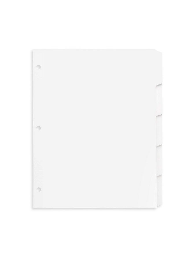 بلو سوميت سابلايز فواصل ملفات بيضاء من Blue Summit بحافة معززة، علامات تبويب مقطوعة بقياس 1/5، 100 فاصل، فواصل قابلة للطباعة بثلاث فتحات للمجلدات، 20 مجموعة - Image 3