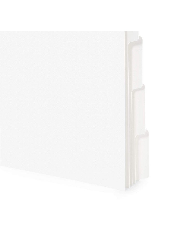 بلو سوميت سابلايز فواصل ملفات بيضاء من Blue Summit بحافة معززة، علامات تبويب مقطوعة بقياس 1/5، 100 فاصل، فواصل قابلة للطباعة بثلاث فتحات للمجلدات، 20 مجموعة - Image 4