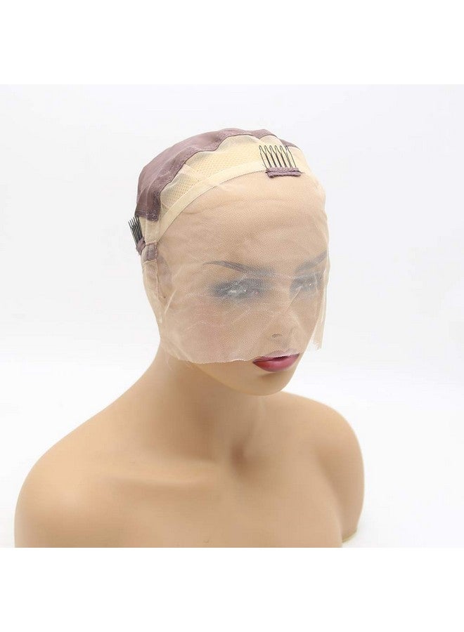 BTWTRY Transparent Full Lace Wig Caps for Making Wig with Adjustable Straps Medium Size 22.5inch DIY Wig Accessories (Full Lace Wig Cap, Transparent) - Image 1