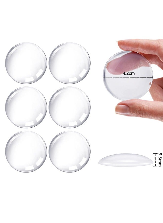 12 Pcs Door Stoppers Wall Protector, 4.2cm Reusable Door Knob Wall Protector, Clear Round Door Stops for Wall with Self Strong Adhesive, Shock Absorbent Door Bumpers for Walls - Image 2