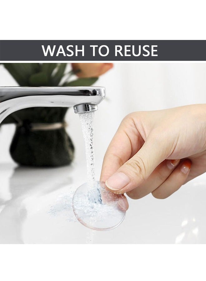 12 Pcs Door Stoppers Wall Protector, 4.2cm Reusable Door Knob Wall Protector, Clear Round Door Stops for Wall with Self Strong Adhesive, Shock Absorbent Door Bumpers for Walls - Image 4