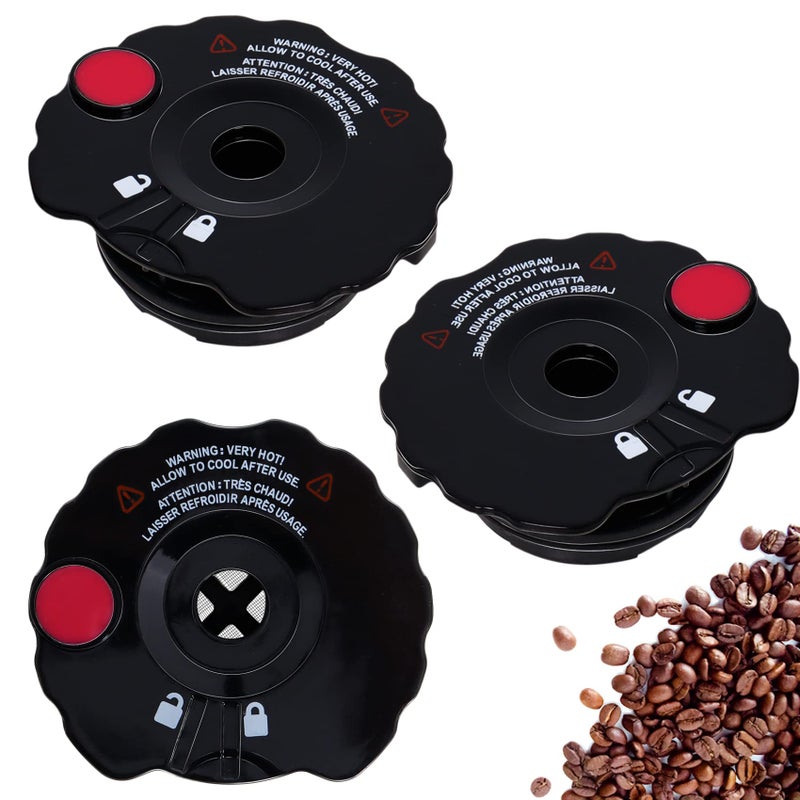 Podoy 119367 Reusable Coffee Filter Cover Lid Compatible with Keurig My KCup 20 Series K200 K250 K300 K350 K400 K450 K460 K475 K500 K550 K560 K575 Brewers 3 Pack
