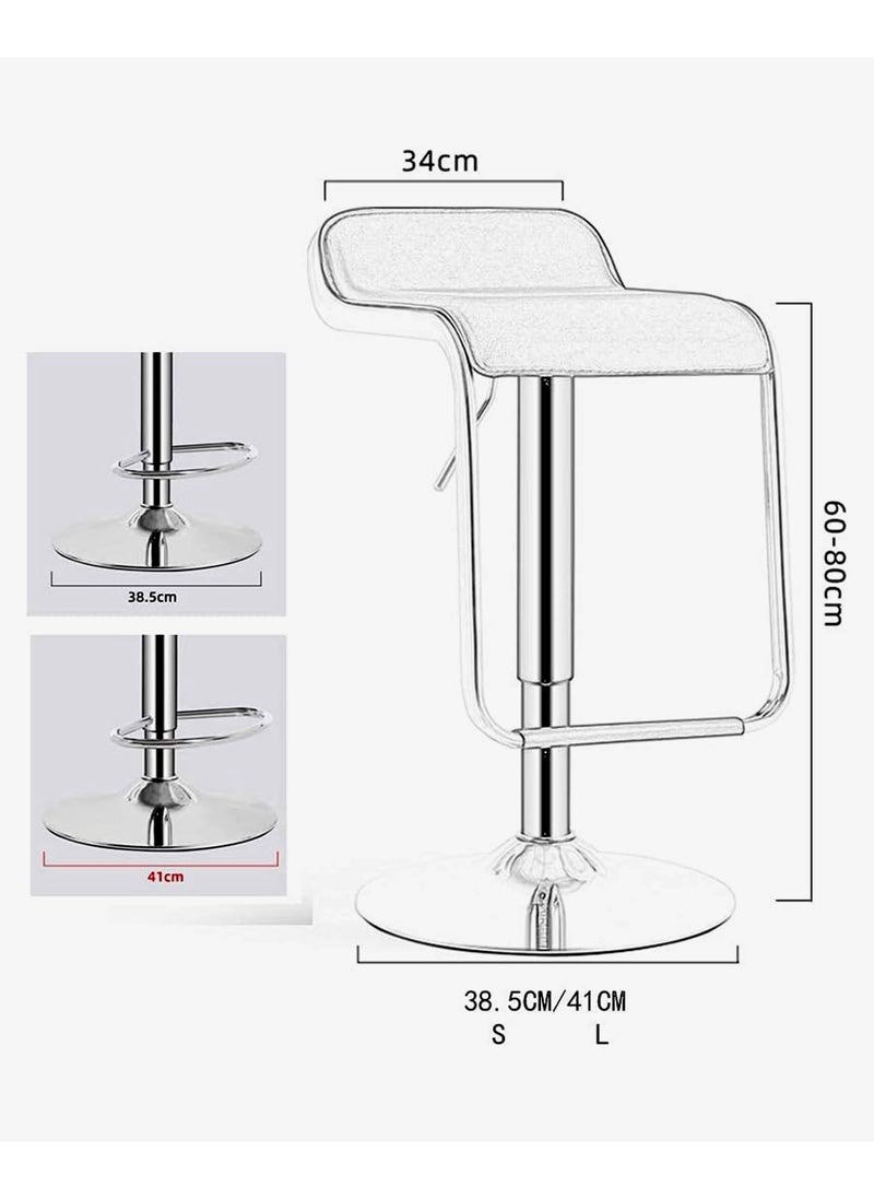 Living SET OF 2 Modern Adjustable Height Counter Barstools  - Image 3