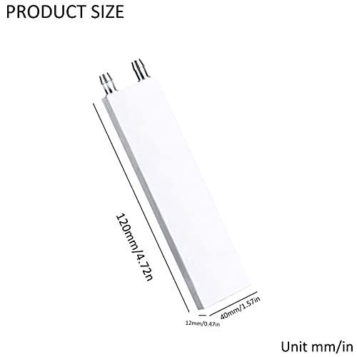 Clyxgs Aluminum Water Cooling Block,Liquid Cold Water Plate Heat Sink Water-Cooled Exchanger Head semiconductor Refrigeration Sheet CPU Graphics Radiator Heatsink Endothermic Head(40 x 120 x 12mm)2pcs - Image 3