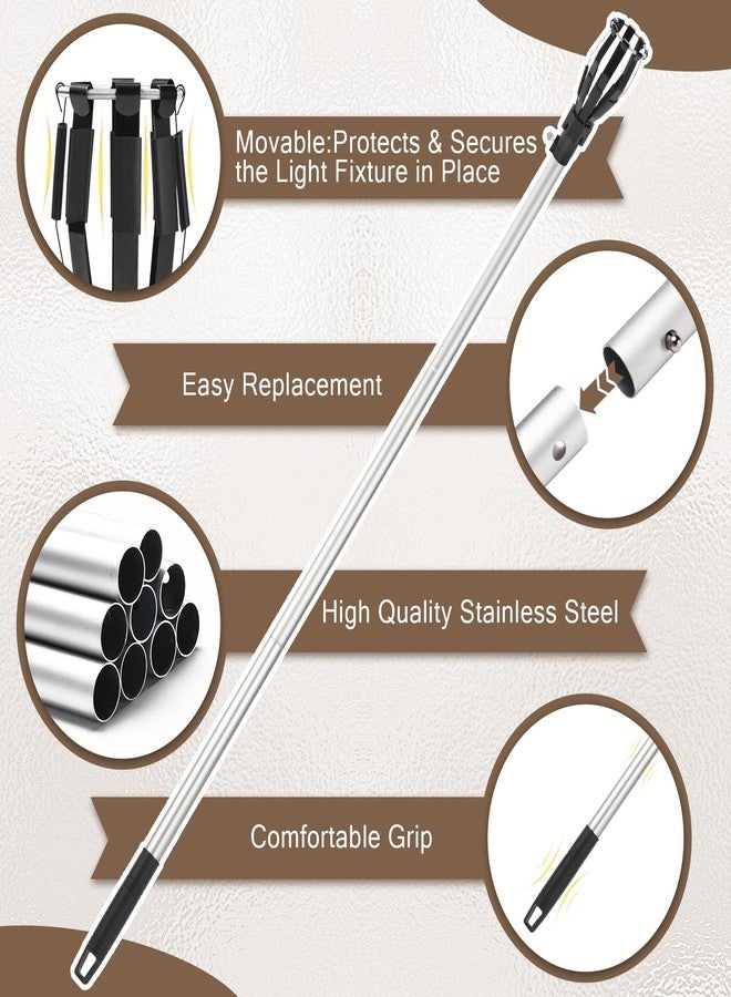 GADFISH 12FT Light Bulb Changer for High Ceilings, Light Bulb Changer with Baskets and Suction Cup, High Reach Light Bulb Changer with Pole - Image 4