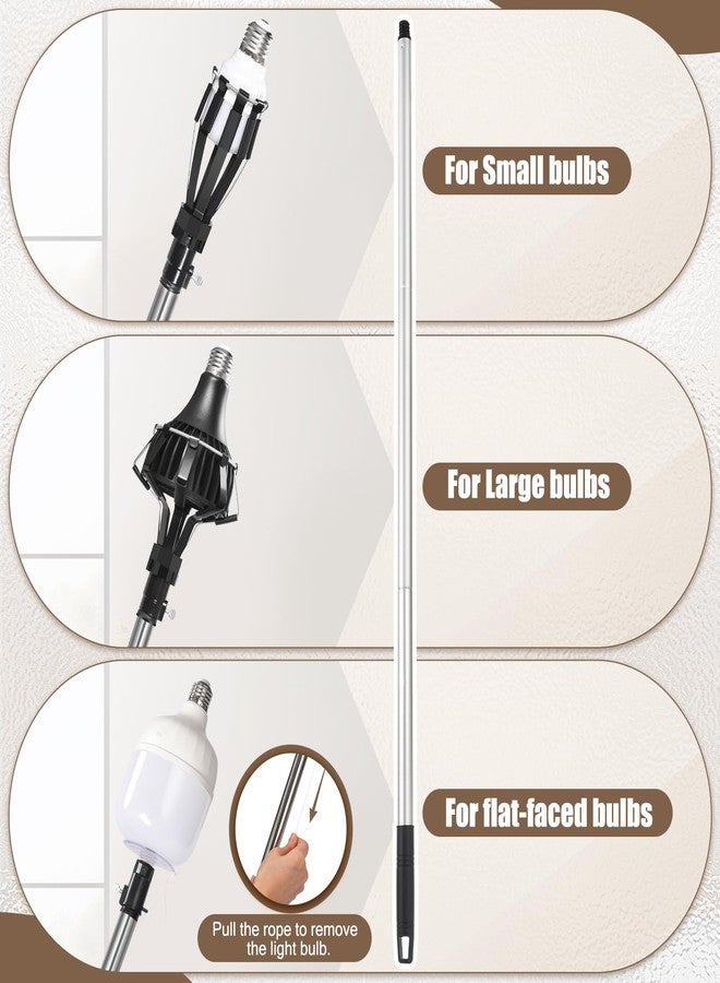 GADFISH 12FT Light Bulb Changer for High Ceilings, Light Bulb Changer with Baskets and Suction Cup, High Reach Light Bulb Changer with Pole - Image 5