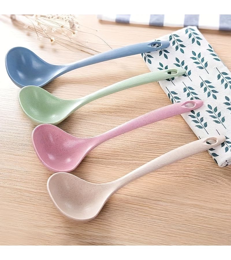 Thickened Soup Spoons 4pcs Random Color Suitable For Kitchen Family Gatherings Outdoor Camping Dining Portable Tableware - Image 5