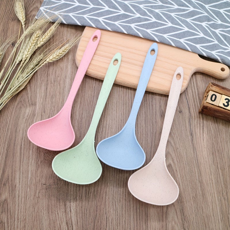 Thickened Soup Spoons 4pcs Random Color Suitable For Kitchen Family Gatherings Outdoor Camping Dining Portable Tableware - Image 3