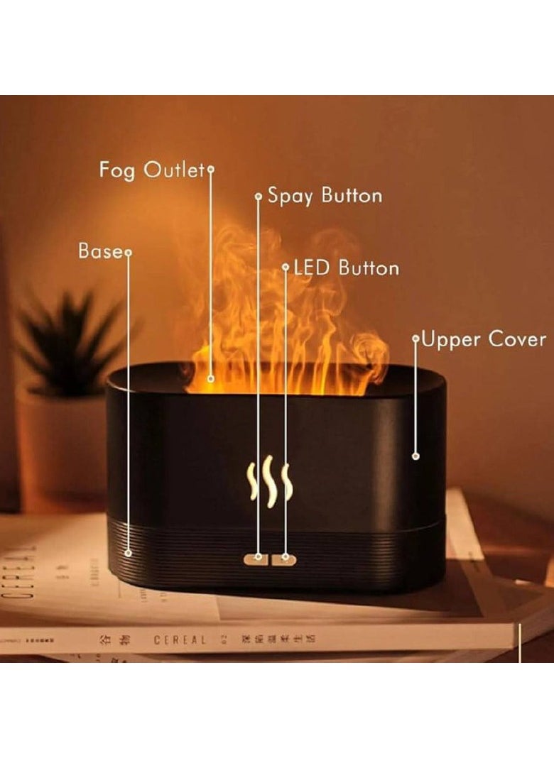 Luminous Relaxing Diffuser - Fire Effect, Aromatherapy, LED Light
