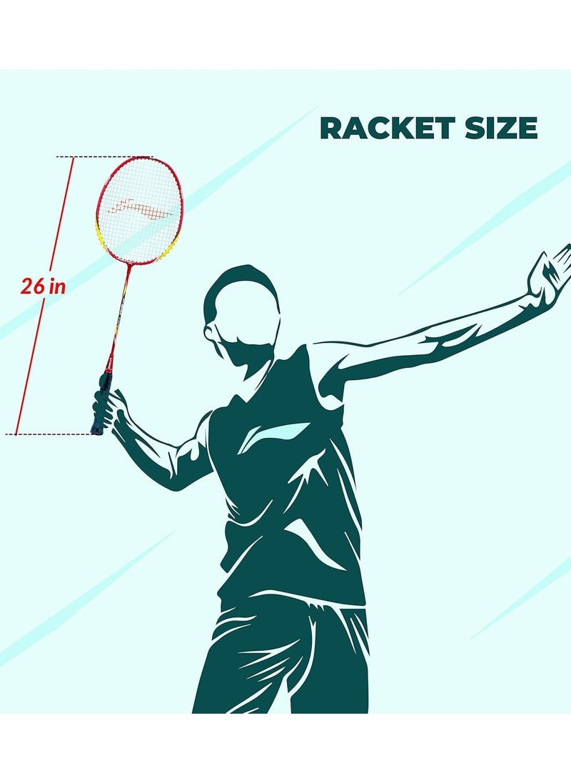 Li-Ning - Ning-Xp 900 (Pv) (Red/Orange) Badminton Racket With Cover - Image 1