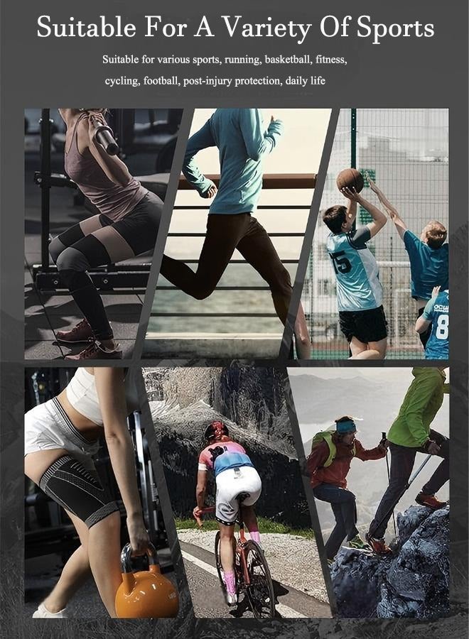 جينجبا سابورت كم ضاغط للفخذ من جينغبا - كم مانع للانزلاق - لدعم أوتار الركبة، وعضلات الفخذ، وشد وإجهاد الفخذ - للجري، وكرة السلة، والتنس، وكرة القدم، والرياضة - دعم رياضي للفخذ (مجموعة واحدة - أسود، مقاس كبير) - Image 5