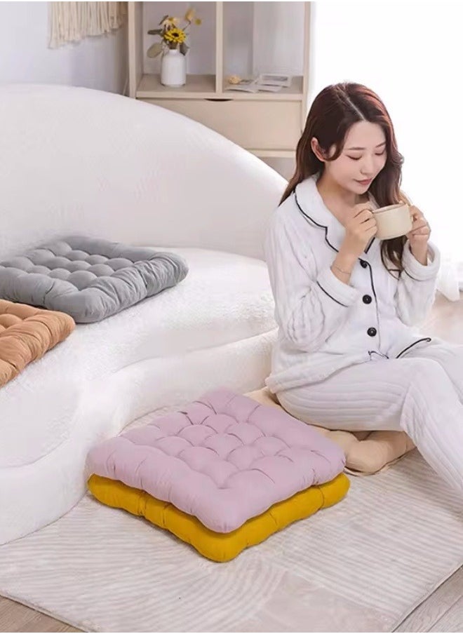 Square Seat Cushion Thick Tufted Chair Cushion Soft Chair Pads Mat Yoga Meditation Reading Mat A Living Room Balcony Office Outdoor Light coffee color 40 X 40cm - pzsku/Z83691B0A2EC6ADD96DB0Z/45/_/1728985995/d25809ec-1fb9-4d2d-ad67-615c6e2a7548