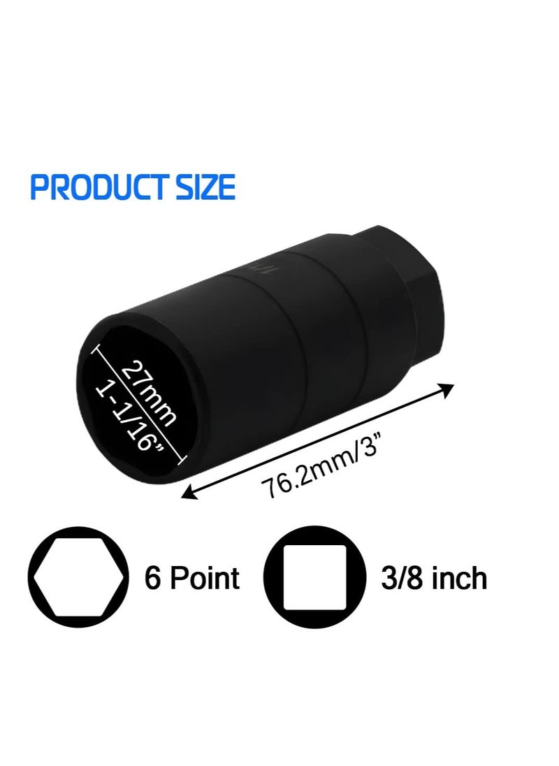 Excefore - Oil Pressure Switch Socket, 3/8" Drive or 1 1/8" hex, Oil Pressure Sending Unit Fits 1 1/16" Switches, Up to 2 5/8" Long, Oil Pressure Switches, Oil Pressure Sending Socket - Image 1