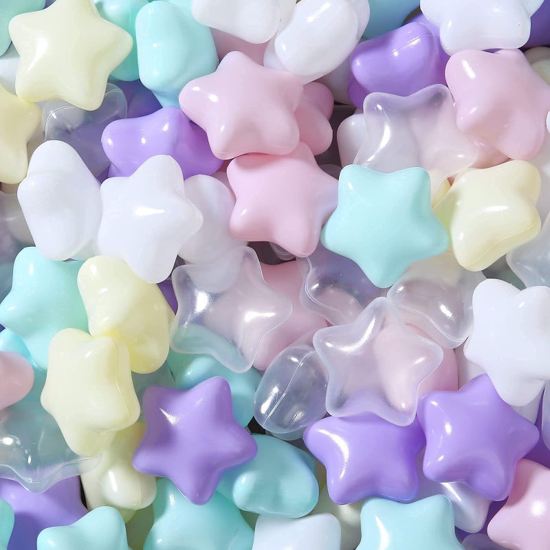 STARBOLO Star Ball Pit Balls Pack of 100 Macaron Balls BPAPhthalate Free NonToxic Crush Proof Ocean Ball Soft Plastic Balls for 15 Years Kids Birthday Pool Tent Party - Image 2