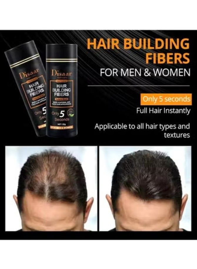 Disaar Hair Building Fibers Powder for Men Women Natural Black 22g - Image 2