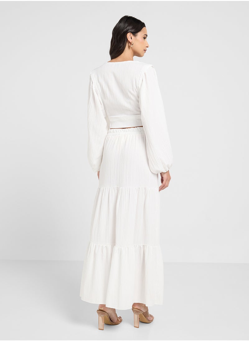 ELLA Tie Up Blouse & Skirt Set  - Image 2