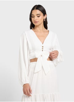 ELLA Tie Up Blouse & Skirt Set  - Image 3