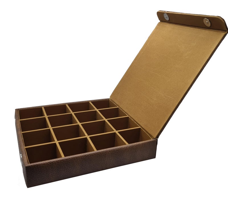 essart PU Leather jewelry Organizers Storage Box For Earring, Rings, Cufflinks, Chain, Bangle (10080-DF-Brown) - Image 3