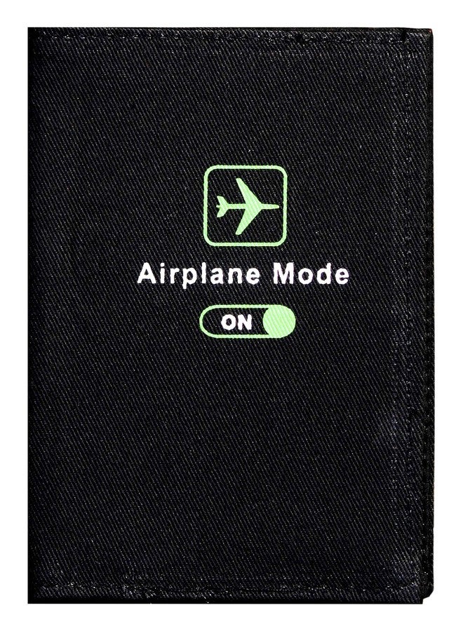 Eco Corner - Airplane Mode - Passport Folder - 100% Cotton/Washable/Printed/Flap Closure - Image 1
