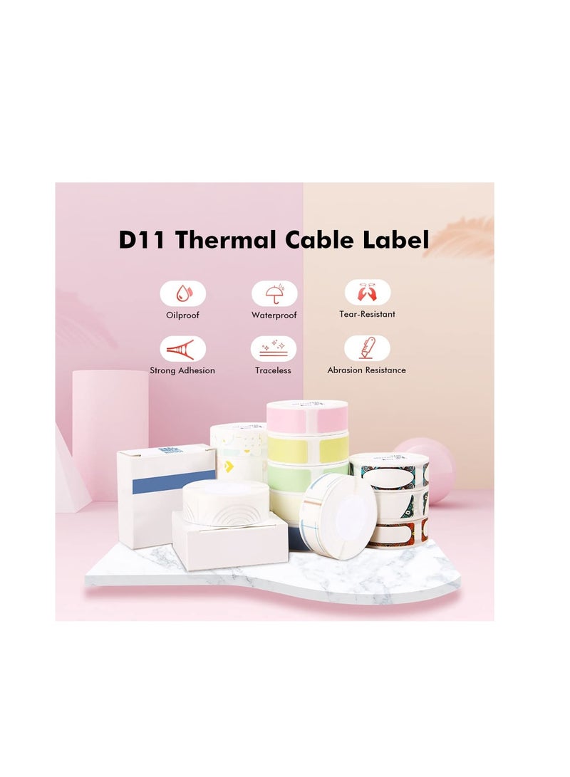 Zikra Labels Maker Tape, Waterproof Anti-Oil Scratch-Resistant Sticker, Compatible for D11 D110 D101 Printer Labels Stickers, Name Tag for Spice Jars Bottle - Image 2