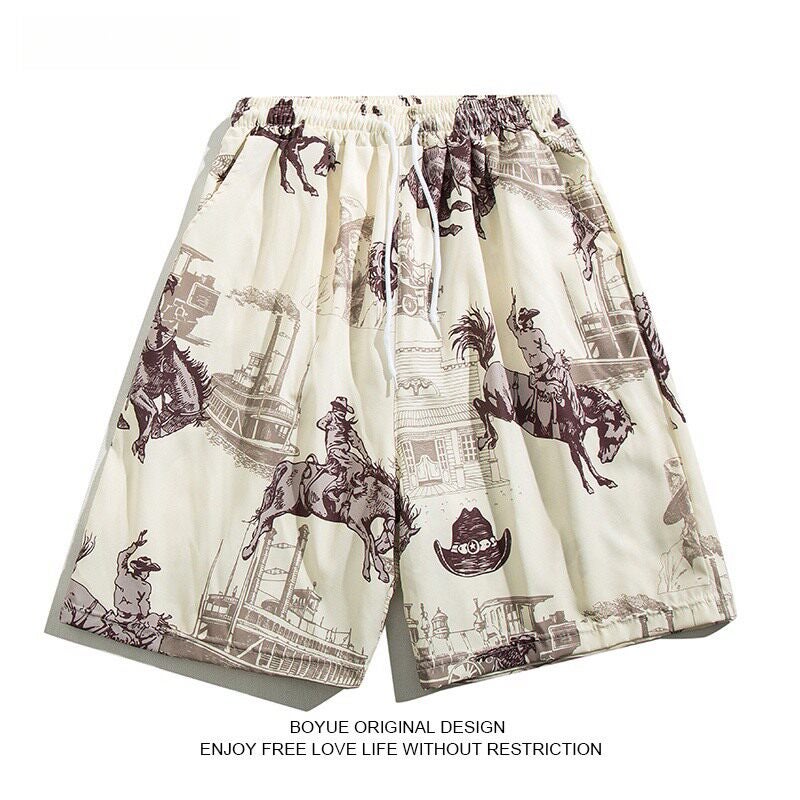 Hainan tour group vacation uniform shirt coconut tree Sanya beach print retro niche couple short-sleeved men and women - Image 1