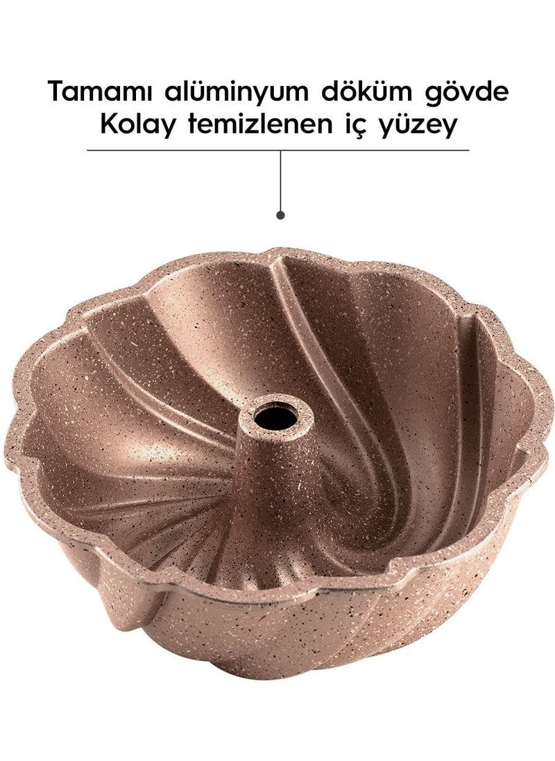 Nehir Tart Bouquet Rose Gold Casting Cake Mold 26 cm 26CM Pink Casting 1 Piece  - Image 4