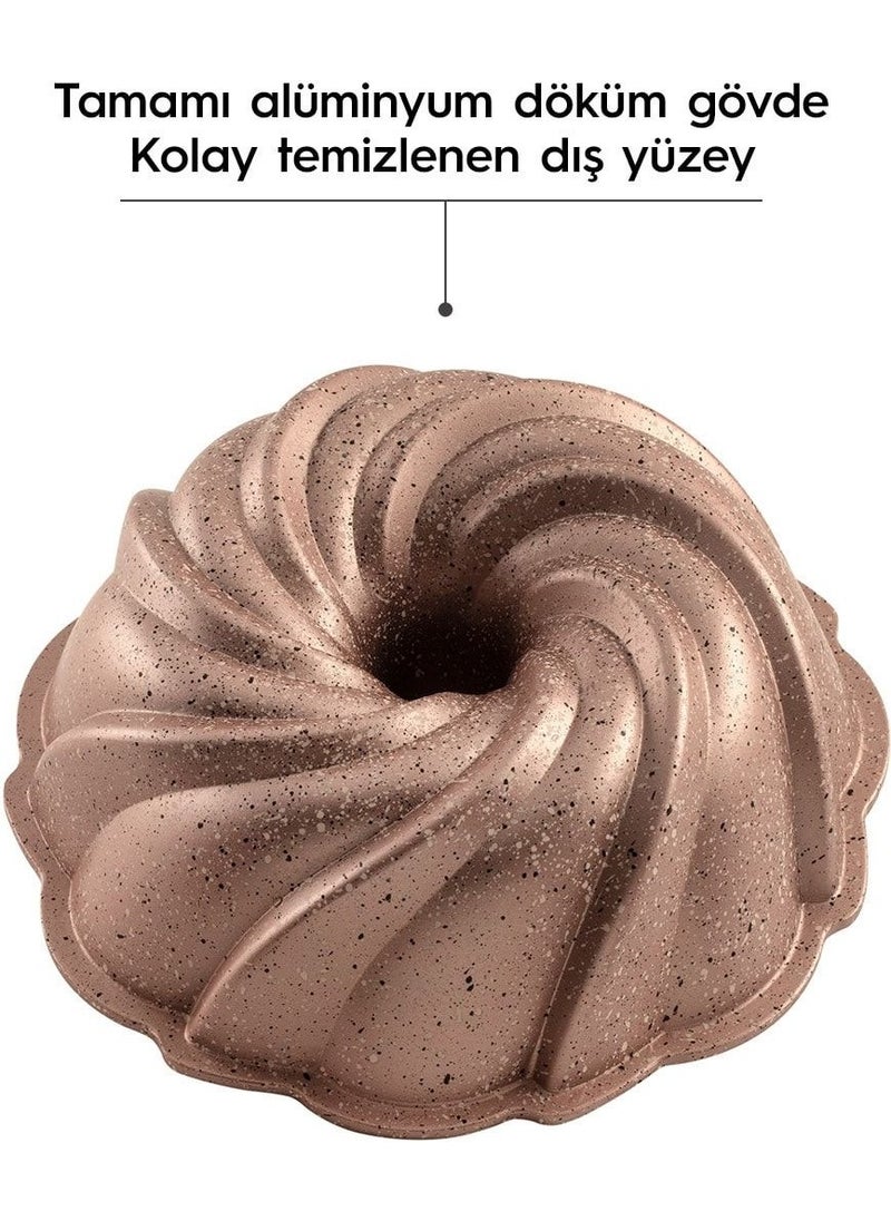 Nehir Tart Bouquet Rose Gold Casting Cake Mold 26 cm 26CM Pink Casting 1 Piece  - Image 5