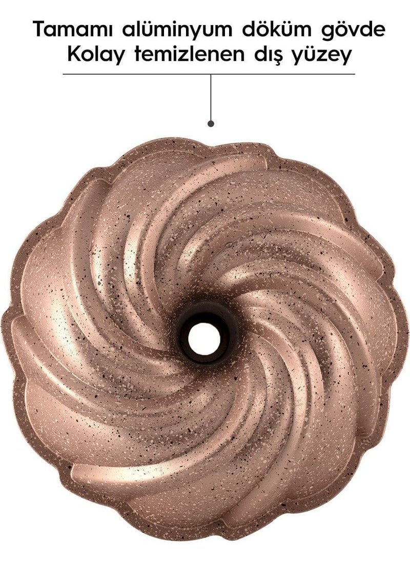 Nehir Tart Bouquet Rose Gold Casting Cake Mold 26 cm 26CM Pink Casting 1 Piece  - Image 3