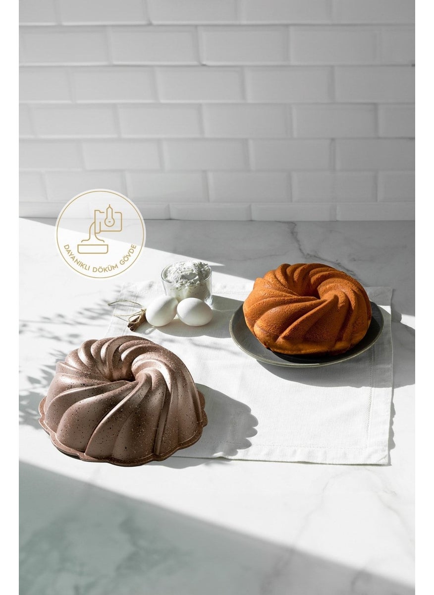 Nehir Tart Bouquet Rose Gold Casting Cake Mold 26 cm 26CM Pink Casting 1 Piece  - Image 1