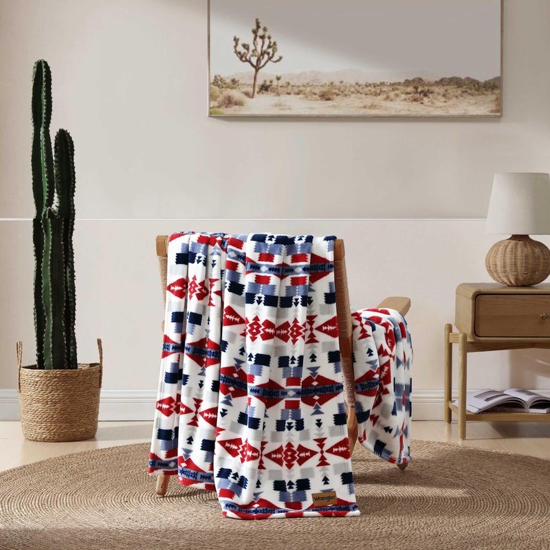 Wrangler - Throw Blanket  Soft Plush Fleece Bedding  Yellowstone Inspired  Western Decor for Bed or Couch (Nolan Blue  50"" x 70"") - Image 2