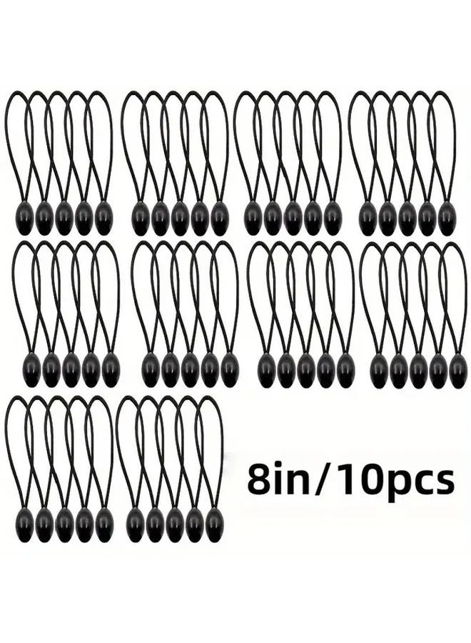 Large Size 10pcs Heavy Duty Elastic Rope Balls 8 Inches for Outdoor Camping - Image 1