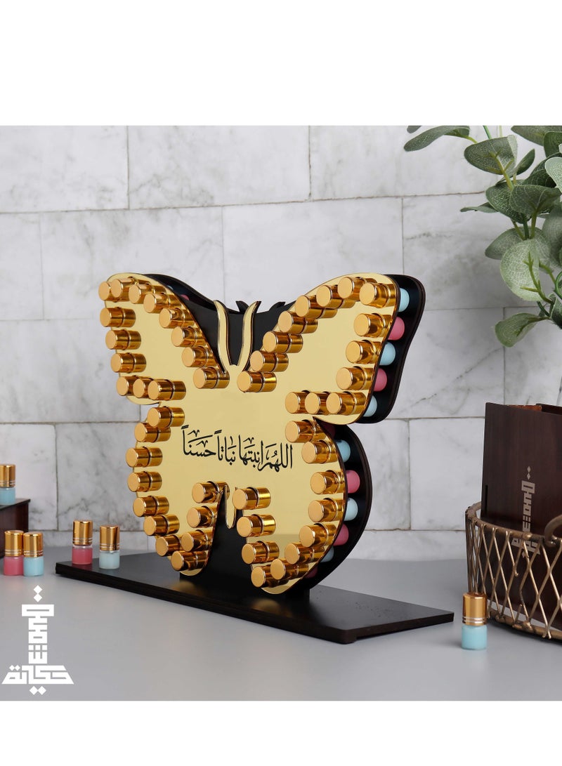حكاية شمعة استاند 50 حبة مسك فاخر (شكل فراشة) عليها عبارة اللهم انبتها نباتاً حسنا - Image 3