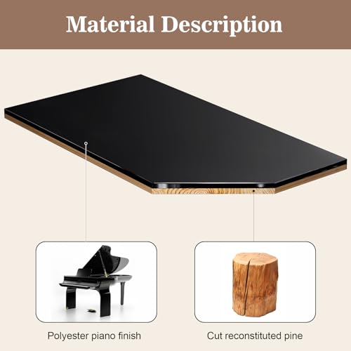 ProCase 6 Slots Lacquered Finish Wooden Watch Box for Men Mens Watch Organizer with Glass Top 2Tier Display Case for Wristwatch Storage Valentines Day Gift for Him Fathers Day Gift Black - Image 3