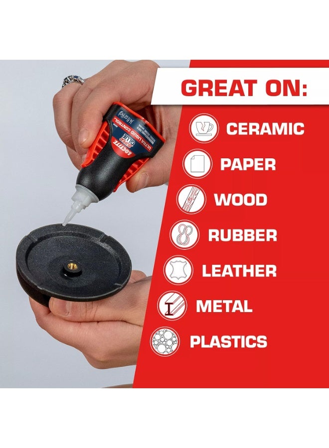Loctite لاصق لوكتايت 4 جرام فائق التحكم السائل لاصق فائق قوي لربط فوري للبلاستيك، المعدن، الخشب، السيراميك، إصلاحات الأعمال اليدوية، مشاريع الحرف، إصلاحات المنزل - Image 3
