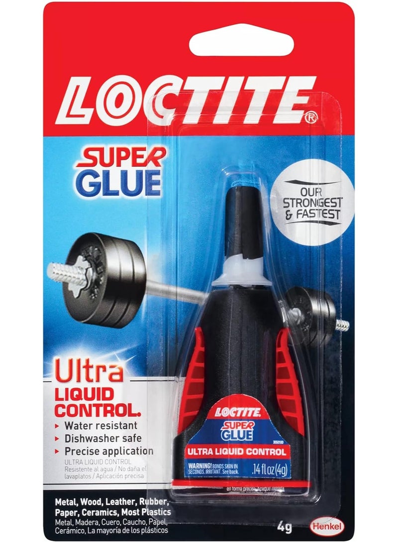 Loctite لاصق لوكتايت 4 جرام فائق التحكم السائل لاصق فائق قوي لربط فوري للبلاستيك، المعدن، الخشب، السيراميك، إصلاحات الأعمال اليدوية، مشاريع الحرف، إصلاحات المنزل - Image 1