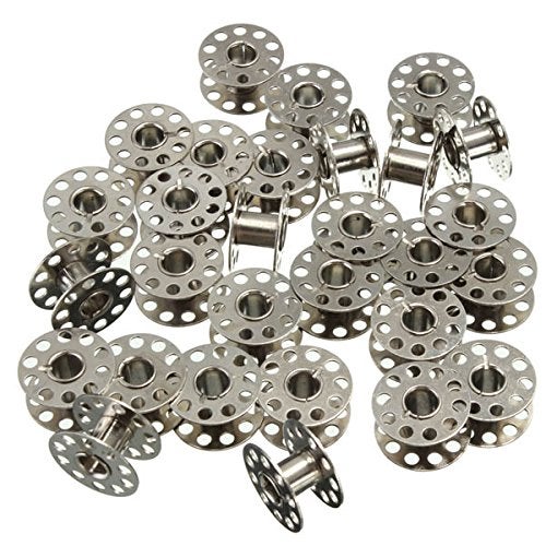 advancedestore advancedestore Metal Sewing Silver Bobbins Household Sewing Machine Accessories 30pcs Multicolour - Image 1